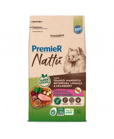 Ração Premier Nattu Cães Adultos Mandioca Pequeno Porte