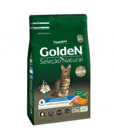 Ração Golden Seleção Natural Gatos Castrados Frango com Abóbora e Alecrim